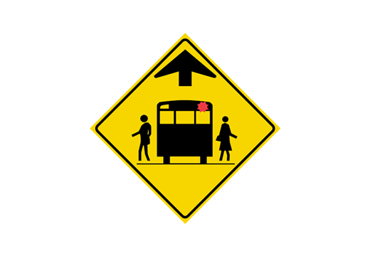 School Bus Stop Ahead