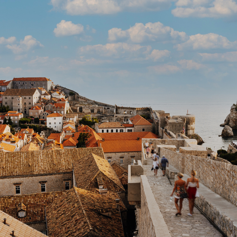 Dubrovnik City Walls and Old Town panoramic view, Croatia
