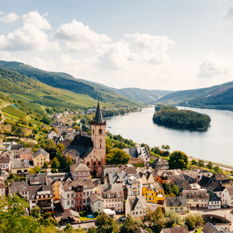 The Rhine River during the end of summertime