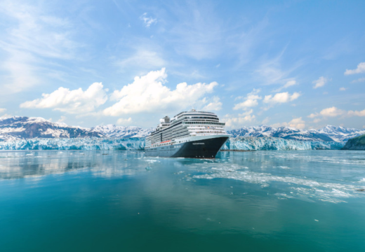 Holland America Line Cruiseship sailing in Alaskan Waters