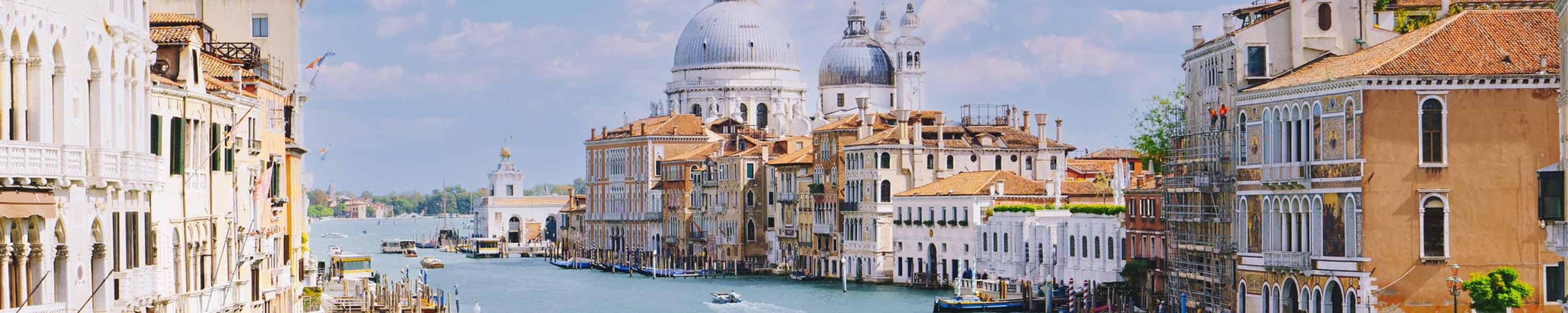 Grand canal Aerial view in Venice Italy